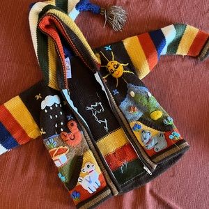 Hand stitched 2T knit sweater from Peru